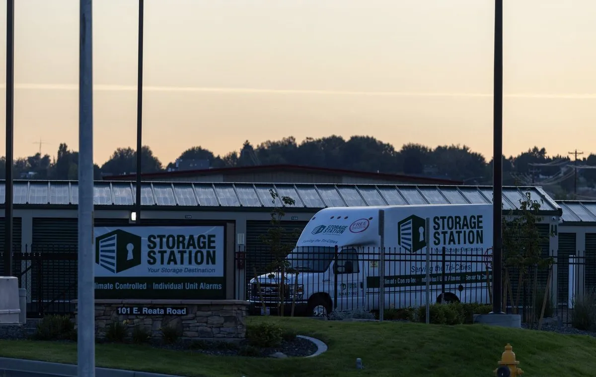 Storage Station moving truck at sunset